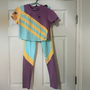 Adidas Originals Trefoil Tee and Tights Set